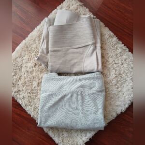 💎 BUNDLE Outdoor Voices Women's Tri-Tone Crop Warmup Legging & Skort Athletic